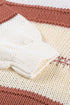 V-Neck Knitted Lantern Sleeve Pullover Sweater